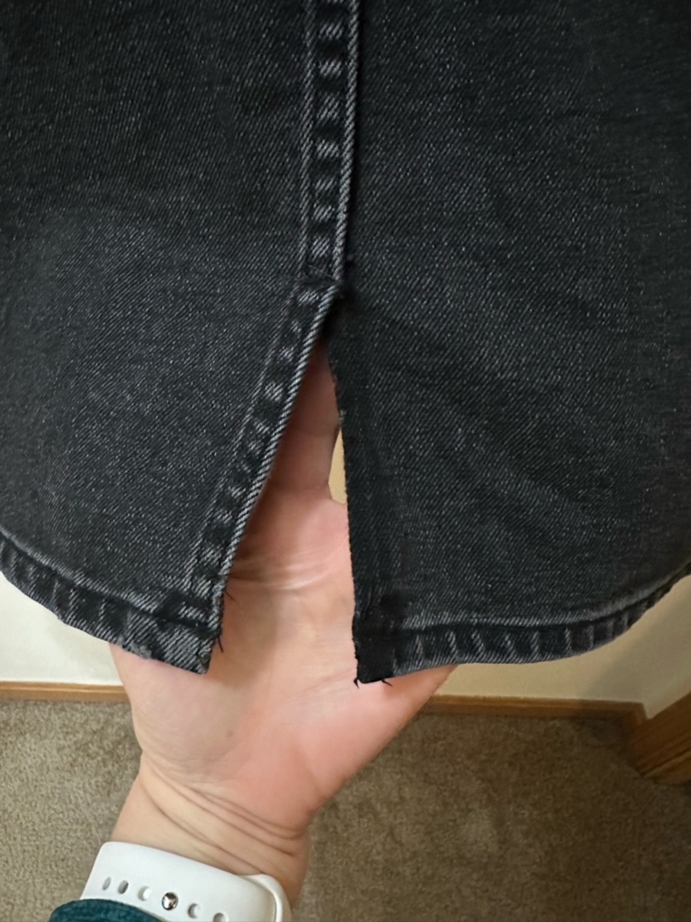 Zara Black Denim Skirt - Picture 5 of 5